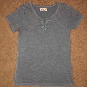 hollister tie up shirt